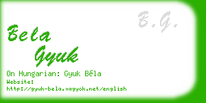 bela gyuk business card